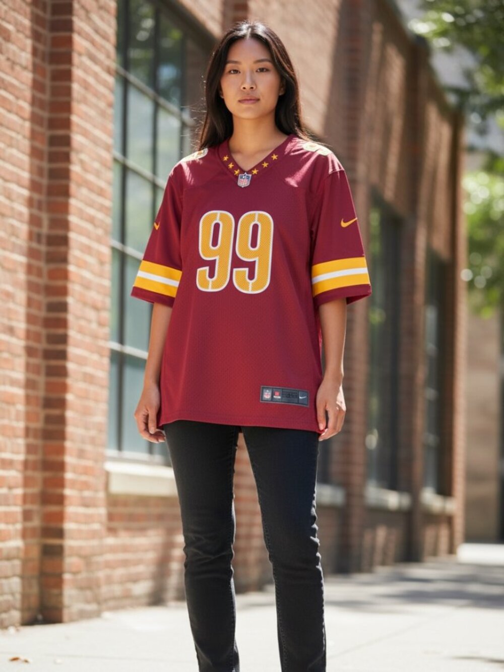 Nike‎ Washington Commanders Chase Young 99 Jersey Burgundy Womens Large NEW